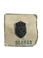 WW2 Canadian General Service Lapel Badge On Card