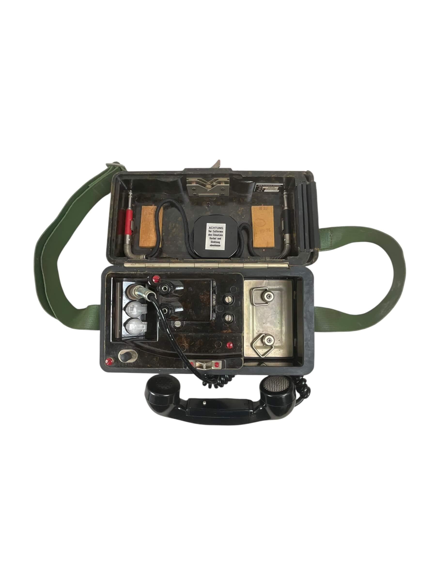 East German VEB FF63M Bakelite Field Phone East German VEB FF63M Bakelite Field Phone