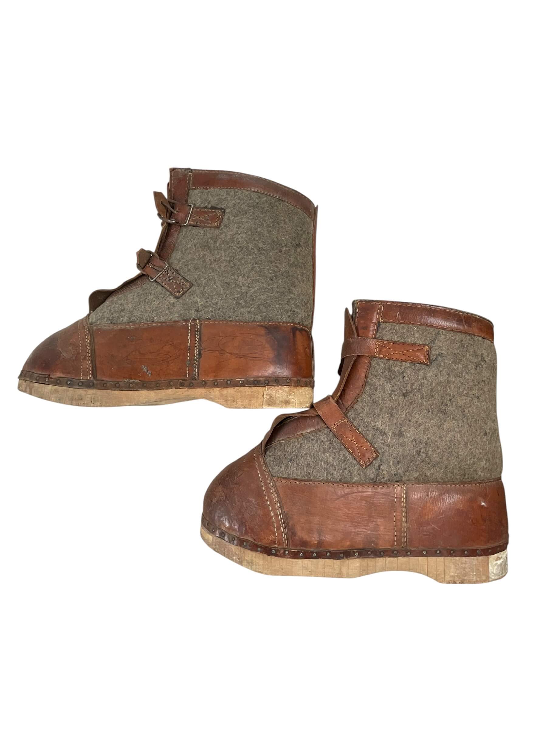 WW2 German Eastern Front Sentry Boots With Wooden Sole WW2 German Eastern Front Sentry Boots With Wooden Sole