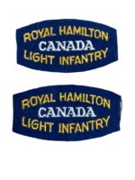 Canadian Royal Hamilton Light Infantry Shoulder Titles Insignia Pair Canadian Royal Hamilton Light Infantry Shoulder Titles Insignia Pair