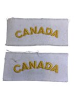 WW2 Canadian RCN Navy CANADA Shoulder Titles Insignia Pair
