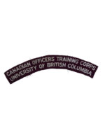 Canadian Officers Training Corps University of British Columbia Shoulder Title Insignia Single