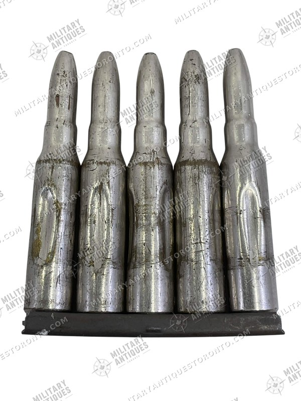 Duds Rounds Canadian Forces 7.62mm Dummy Rounds With Clip INERT - Military Antiques ...