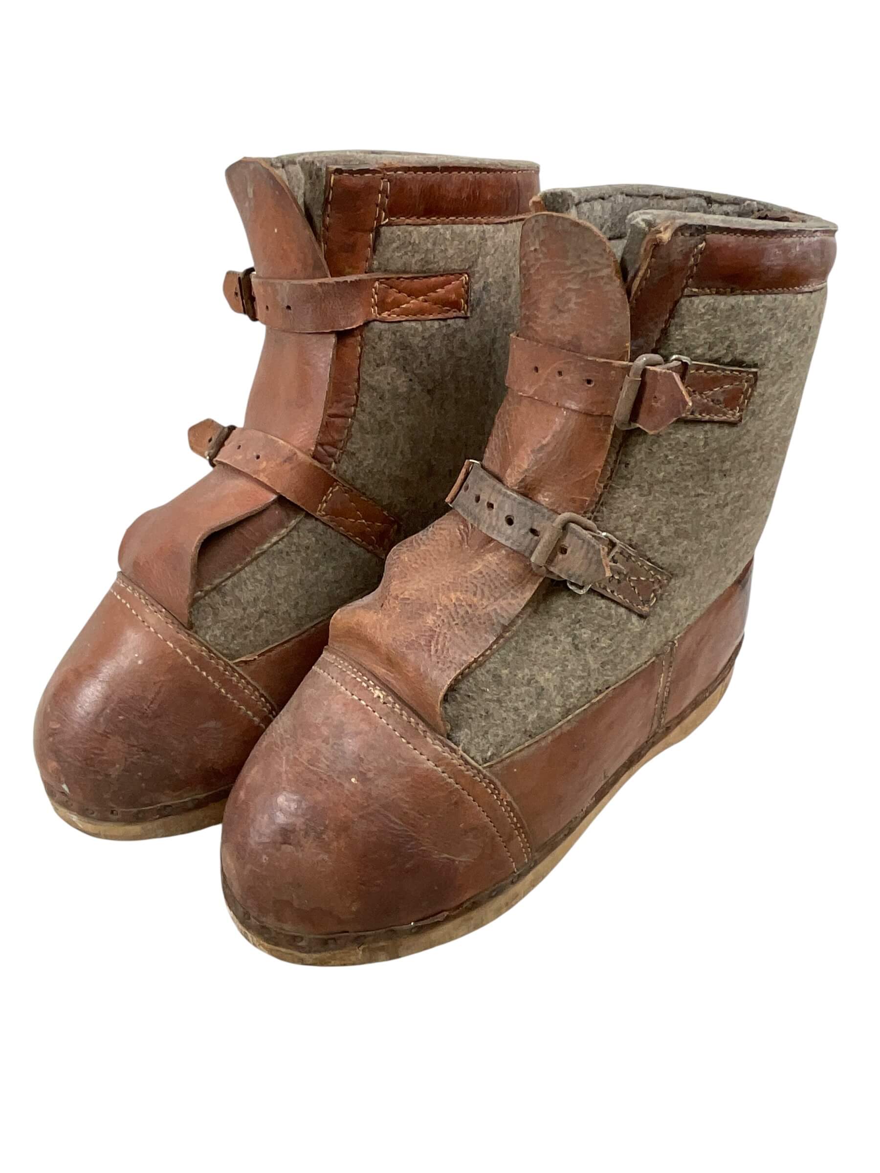 WW2 German Eastern Front Sentry Boots With Wooden Sole WW2 German Eastern Front Sentry Boots With Wooden Sole