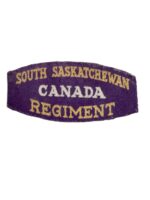 WW2 Canadian South Saskatchewan Regiment Canvas Shoulder Title Insignia Single