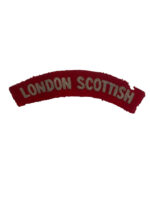 WW2 British London Scottish Shoulder Title Insignia Single
