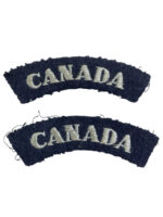 WW2 Canadian RCAF Officer's CANADA Shoulder Titles Insignia Pair (1)