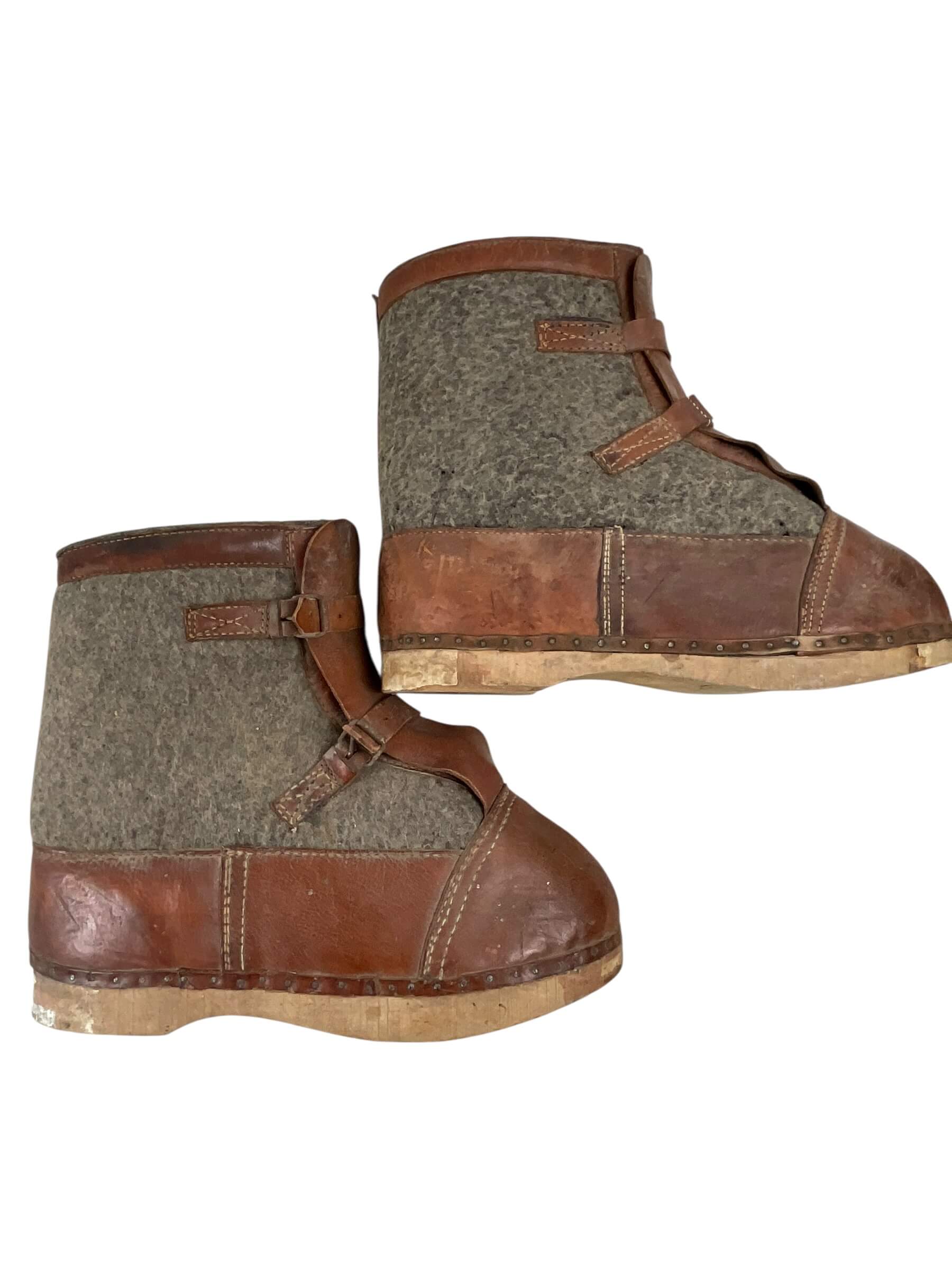 WW2 German Eastern Front Sentry Boots With Wooden Sole WW2 German Eastern Front Sentry Boots With Wooden Sole