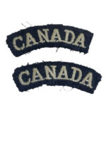 WW2 Canadian RCAF Officer's CANADA Shoulder Titles Insignia Pair (2)