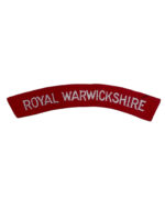 WW2 British Royal Warwickshire Shoulder Title Insignia Single