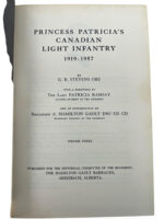 Princess Patricia’s Canadian Light Infantry 1919 to 1957 Used Hardcover Reference Book