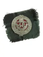 WW1 Canadian CEF 15th Battalion 48th Highlanders Cap Badge With Tartan Marked Tiptaft