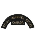 WW2 Canadian Royal Winnipeg Rifles Canvas Shoulder Title Insignia Single