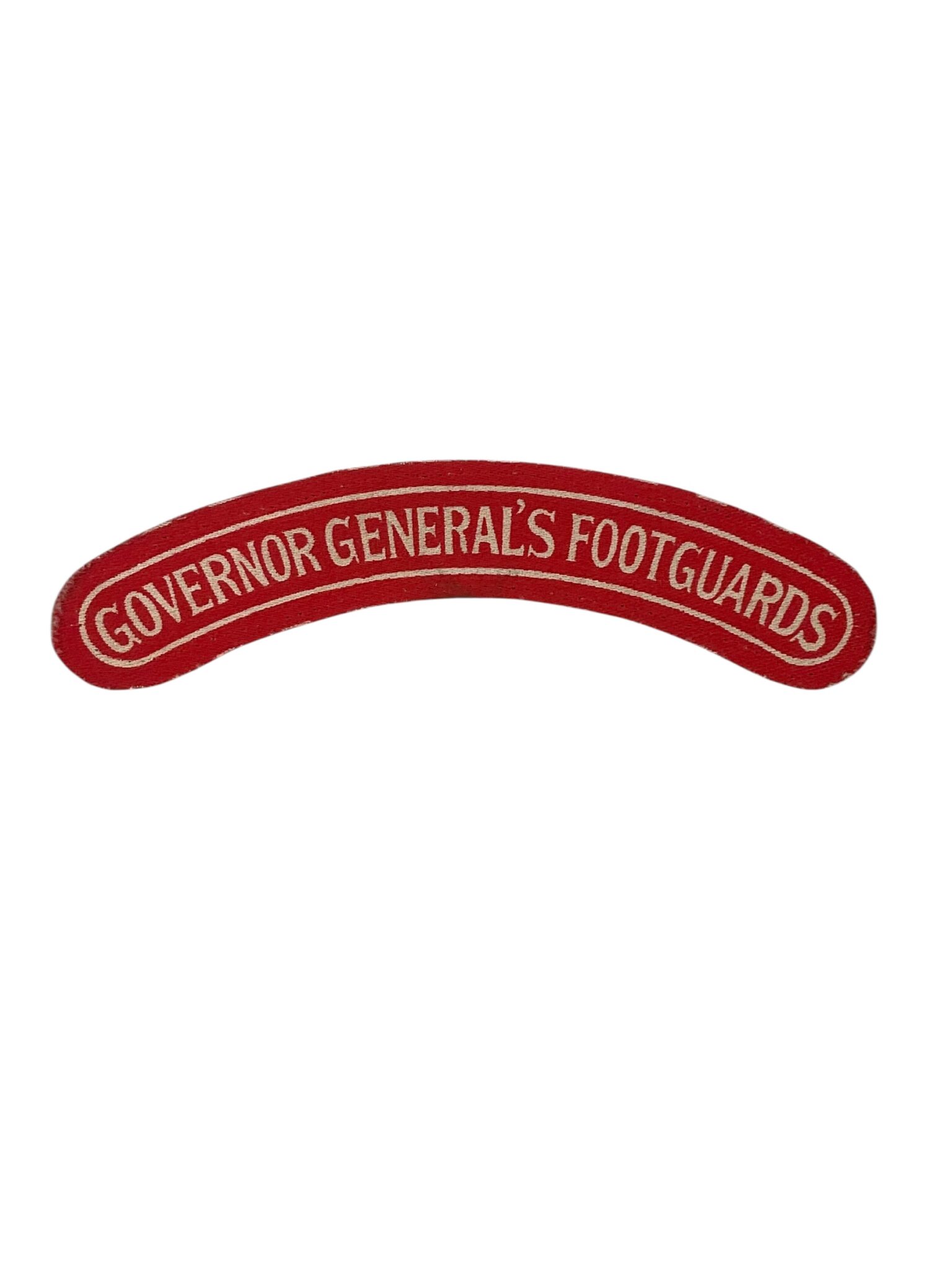 WW2 Canadian Governor General's Footguards Canvas Shoulder Title ...