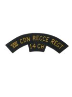 WW2 8 Canadian RECCE Regiment 14 CH Canvas Shoulder Title Insignia Single