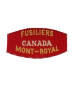 WW2 Canadian Fusiliers Mont-Royal Canvas Shoulder Title Insignia Single WW2 Canadian Fusiliers Mont-Royal Canvas Shoulder Title Insignia Single