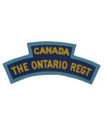 WW2 Canadian The Ontario Regiment Canvas Shoulder Title Insignia Single