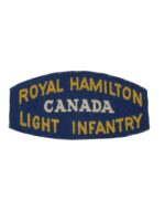 WW2 Canadian Royal Hamilton Light Infantry Canvas Shoulder Title Insignia Single