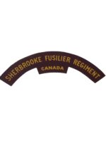 WW2 Canadian Sherbrooke Fusilier Regiment Canvas Shoulder Title Insignia Single