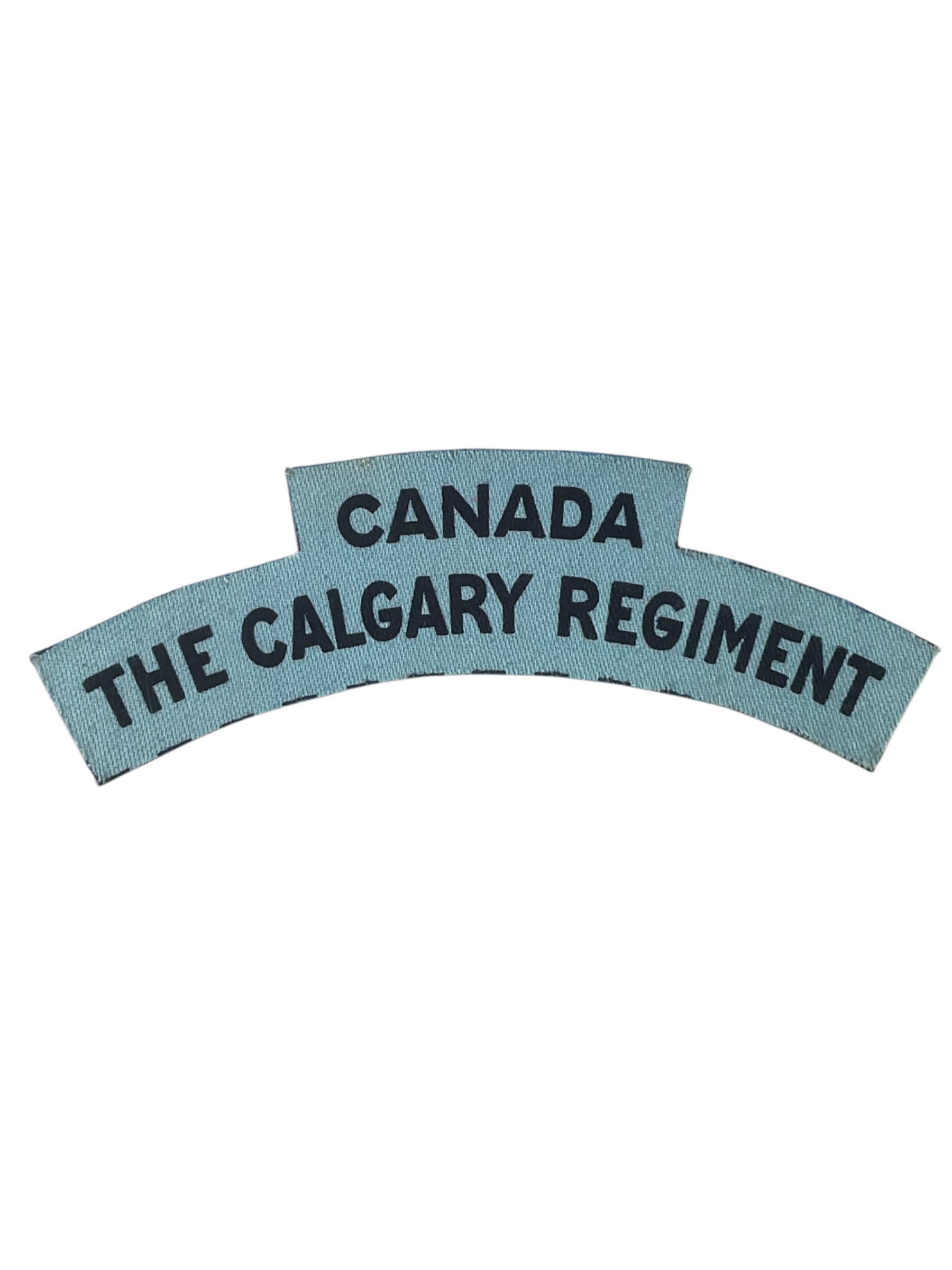 WW2 Canadian The Calgary Regiment Canvas Shoulder Title Insignia Single WW2 Canadian The Calgary Regiment Canvas Shoulder Title Insignia Single