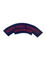 WW2 Canadian North Shore Regiment New Brunswick Canvas Shoulder Title Insignia Single
