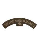 WW2 Canadian The Royal Montreal Regiment MG Canvas Shoulder Title Insignia Single