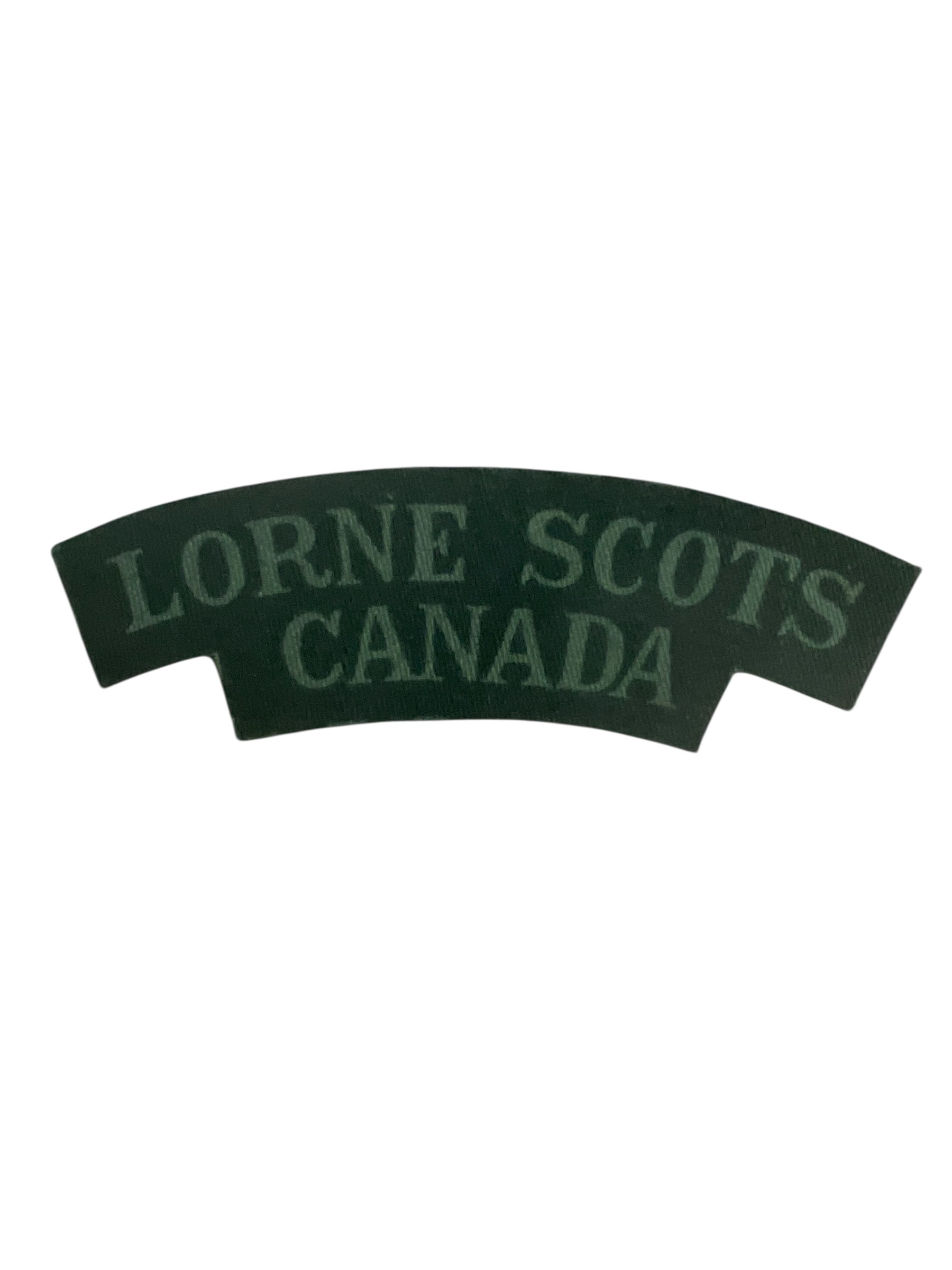 WW2 Canadian Lorne Scots Canvas Shoulder Title Insignia Single WW2 Canadian Lorne Scots Canvas Shoulder Title Insignia Single