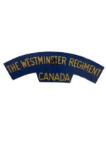 WW2 Canadian The Westminster Regiment Canvas Shoulder Title Insignia Single