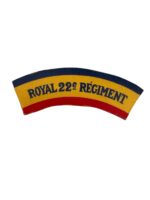 WW2 Canadian Royal 22 Regiment Canvas Shoulder Title Insignia Single