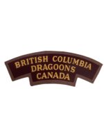 WW2 Canadian British Columbia Dragoons Canvas Shoulder Title Insignia Single