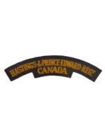 WW2 Canadian Hastings and Prince Edward Regiment Canvas Shoulder Title Insignia Single WW2 Canadian Hastings and Prince Edward Regiment Canvas Shoulder Title Insignia Single