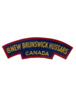 WW2 Canadian 8 New Brunswick Hussars Canvas Shoulder Title Insignia Single