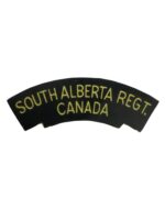 WW2 Canadian South Alberta Regiment Canvas Shoulder Title Insignia Single