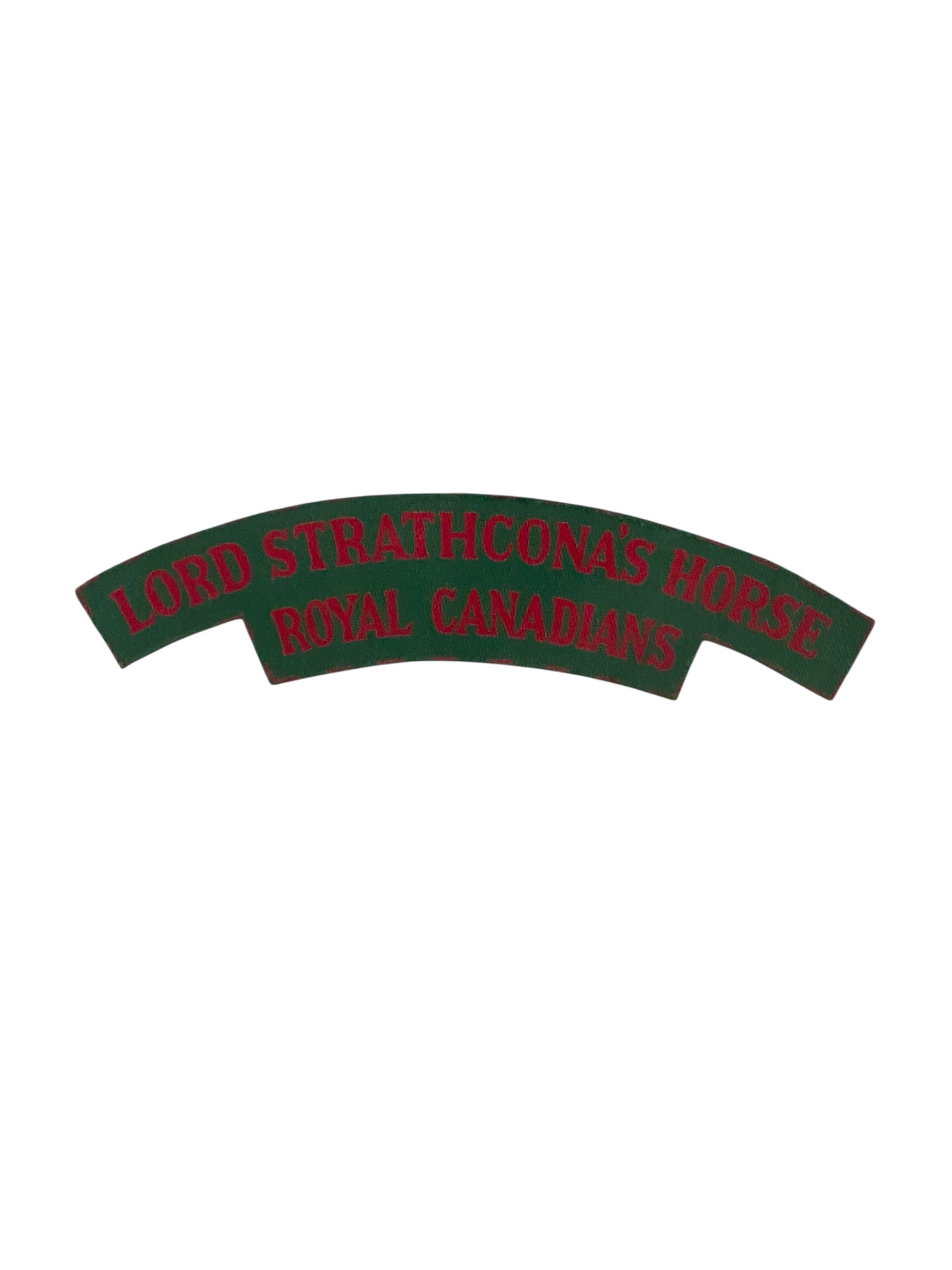 WW2 Canadian Lord Strathcona's Horse Canvas Shoulder Title Insignia Single WW2 Canadian Lord Strathcona's Horse Canvas Shoulder Title Insignia Single