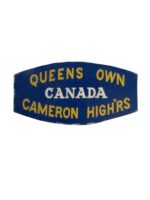 WW2 Canadian Queens Own Cameron Highlanders Canvas Shoulder Title Insignia Single