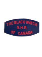 WW2 Canadian The Black Watch R.H.R. of Canada Canvas Shoulder Title Insignia Single