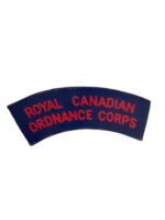 WW2 Royal Canadian Ordnance Corps Canvas Shoulder Title Insignia Single