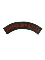 WW2 Canadian Queen's Own Rifles Canvas Shoulder Title Insignia Single