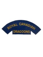 WW2 Royal Canadian Dragoons Canvas Shoulder Title Insignia Single WW2 Royal Canadian Dragoons Canvas Shoulder Title Insignia Single