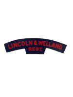 WW2 Canadian Lincoln and Welland Regiment Canvas Shoulder Title Insignia Single