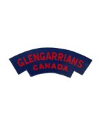 WW2 Canadian Glengarrians Canvas Shoulder Title Insignia Single