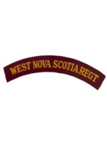 WW2 Canadian West Nova Scotia Regiment Canvas Shoulder Title Insignia Single