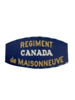 WW2 Canadian Regiment de Maisonneuve Canvas Shoulder Title Insignia Single