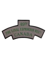 WW2 Canadian 49th The Loyal Edmonton Regiment Canvas Shoulder Title Insignia Single