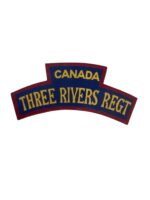 WW2 Canadian Three Rivers Regiment Canvas Shoulder Title Insignia Single WW2 Canadian Three Rivers Regiment Canvas Shoulder Title Insignia Single