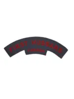 WW2 Canadian First Hussars Canvas Shoulder Title Insignia Single WW2 Canadian First Hussars Canvas Shoulder Title Insignia Single