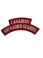 WW2 Canadian Grenadier Guards Canvas Shoulder Title Insignia Single