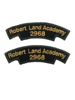 Canadian Army Cadets Robert Land Academy 2968 Shoulder Titles Insignia Pair