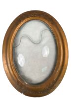 WW1 Canadian CEF Oval Picture Frame With Curved Glass 2