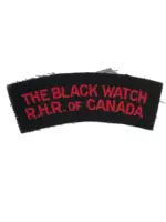 WW2 Canadian The Black Watch RHR of Canada British Made Shoulder Title Insignia Single WW2 Canadian The Black Watch RHR of Canada British Made Shoulder Title Insignia Single
